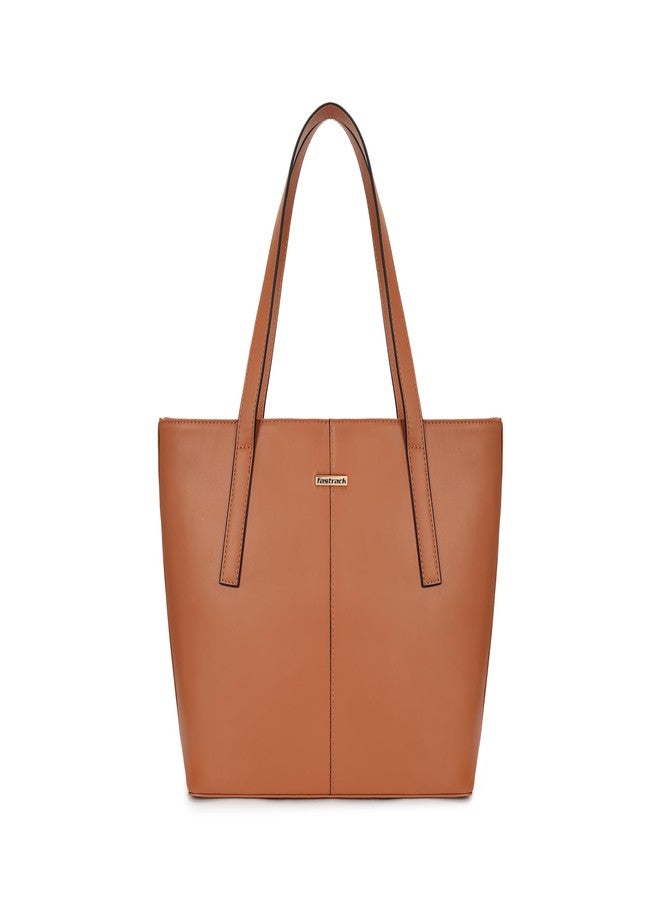 Fastrack Structured Solid Tote Bag for Women, Girls and Ladies with Top Zipper Closure | | Fits Upto 14" Laptop | Totes for Daily Office Use | Ladies Purse Handbag | Totes for Casual Carry - Image 1
